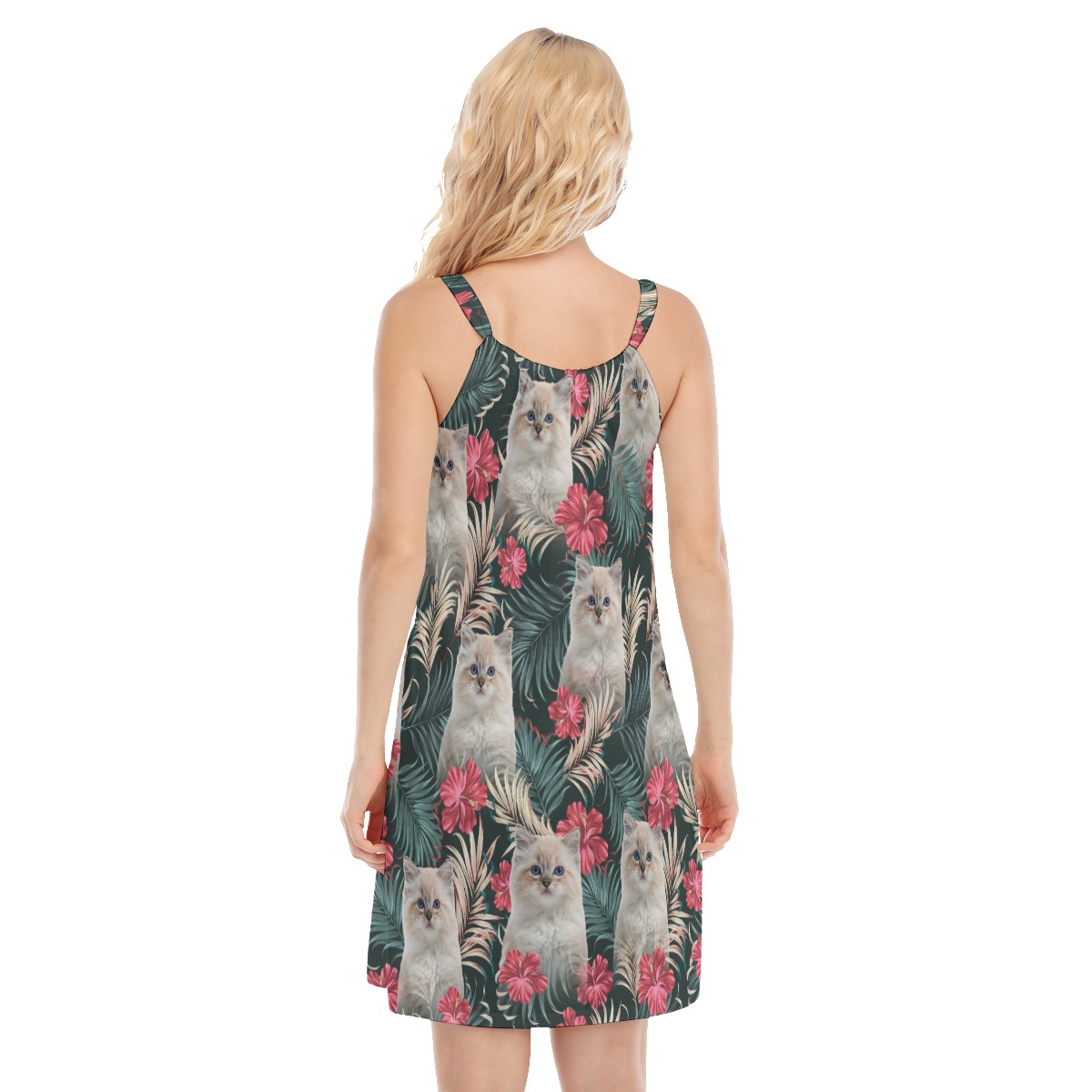 Personalized Pet Face Custom Hawaiian Dresses For Women