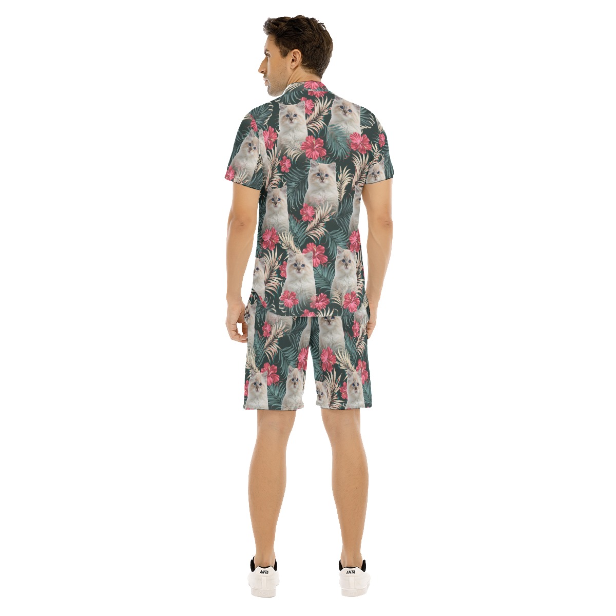 Custom Cat Hawaiian Outfits Shirt Shorts For Men