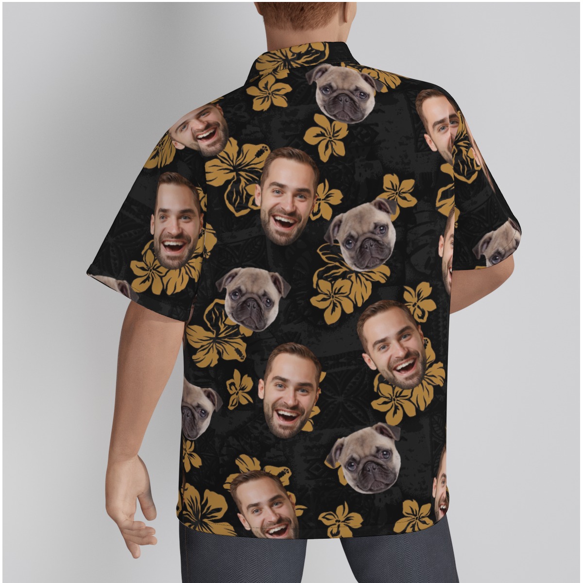 Funny Custom Your Face and Pet Hawaiian Shirt