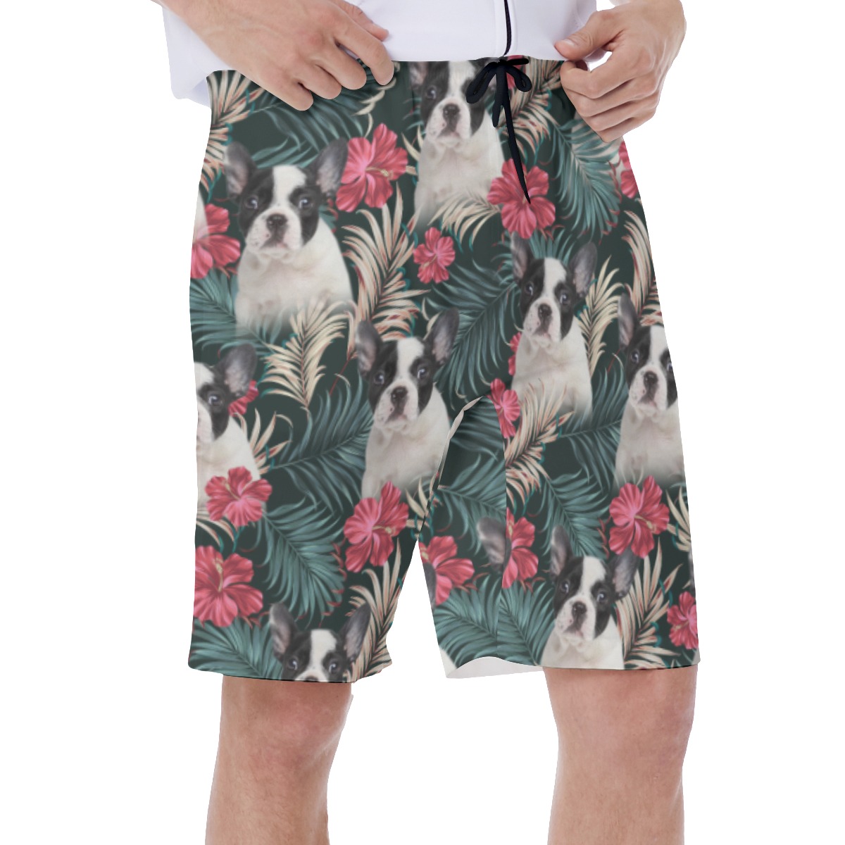 Customize Dog Face Hawaiian Swim Trunks