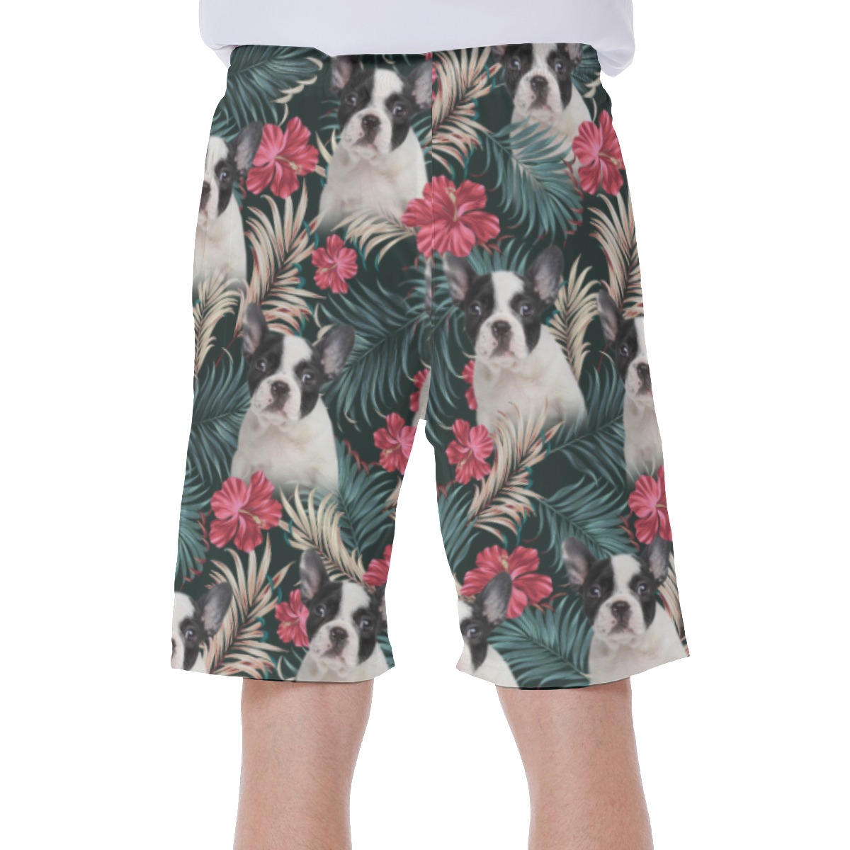 Customize Dog Face Hawaiian Swim Trunks