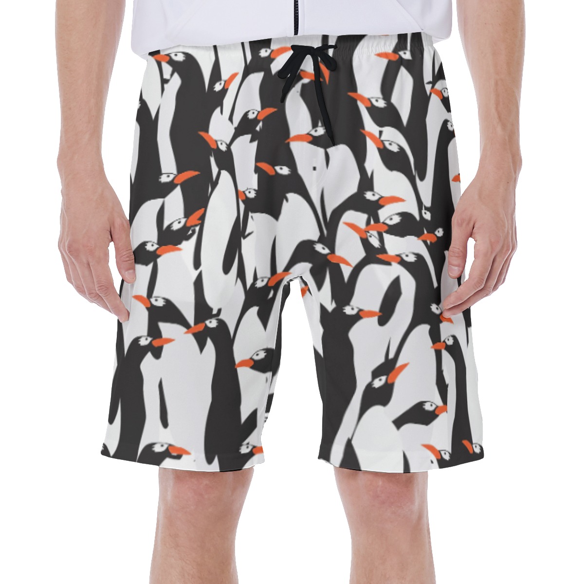 Cute Penguin Hawaiian Swim Trunks For Men - variant image 1