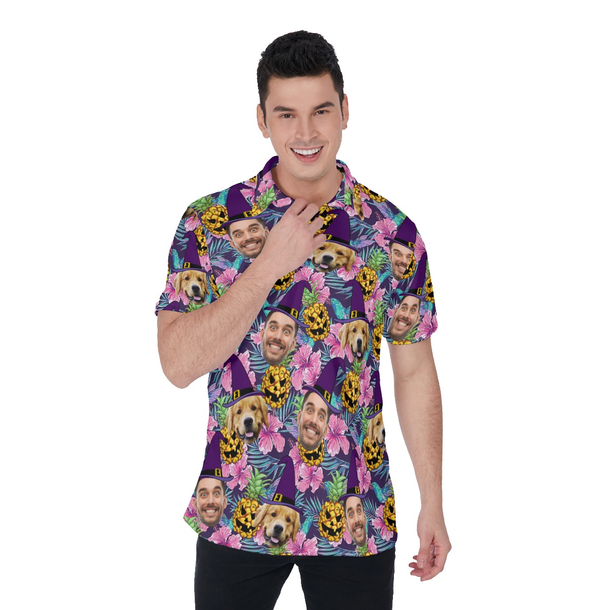 Personalized Halloween Hawaiian Polo Shirt For Men - variant image 1