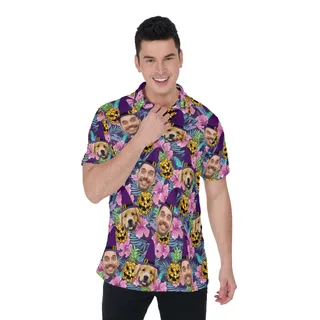 Personalized Halloween Hawaiian Polo Shirt For Men