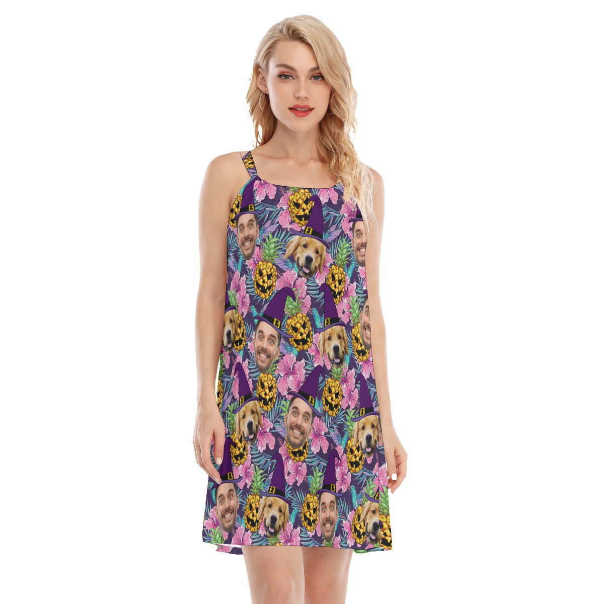 Tropical Custom Halloween Hawaiian Dress Halloween Witches Costume - variant image 1