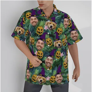 Custom Face Halloween Hawaiian Shirt For Men