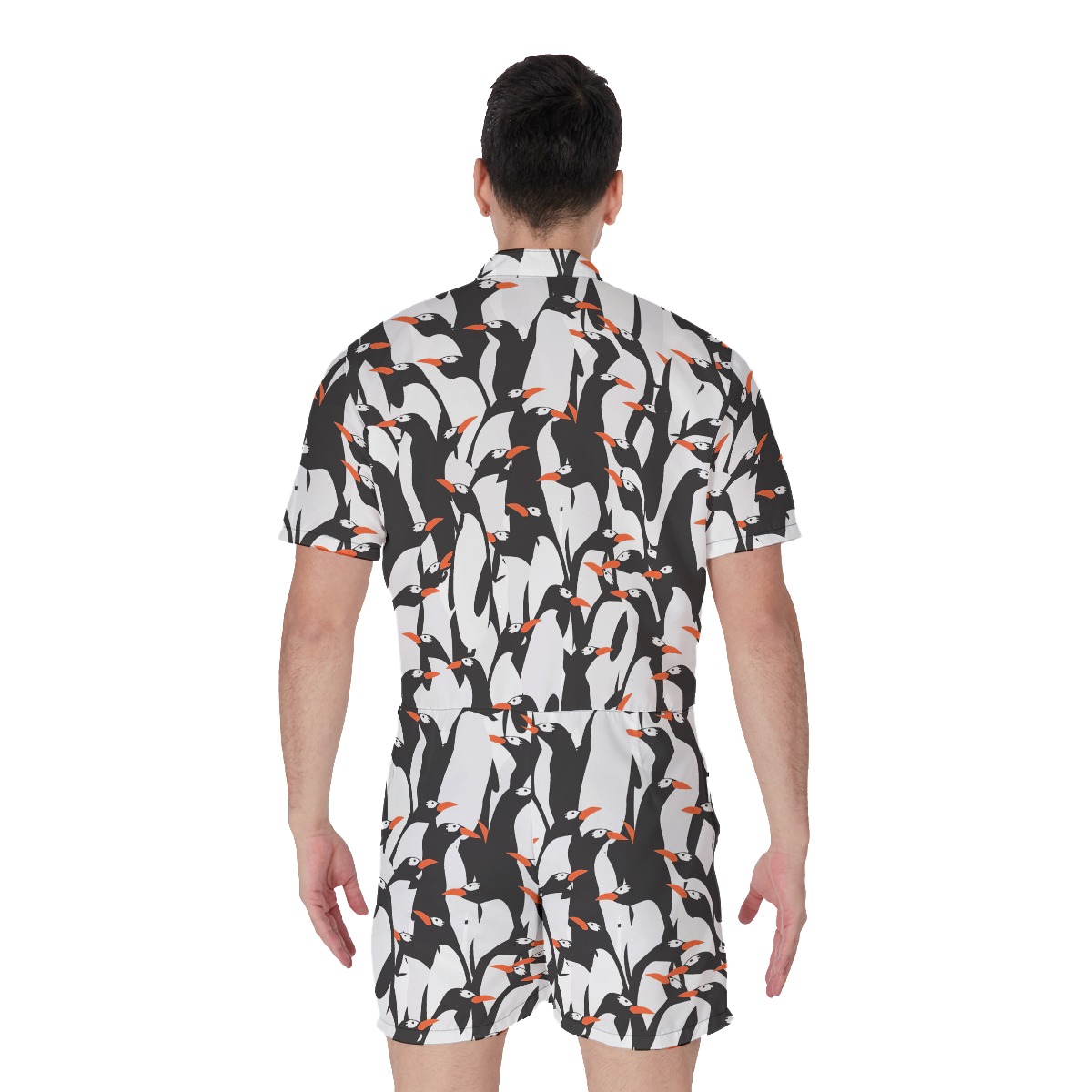 Funny Penguin Men's Hawaiian Romper