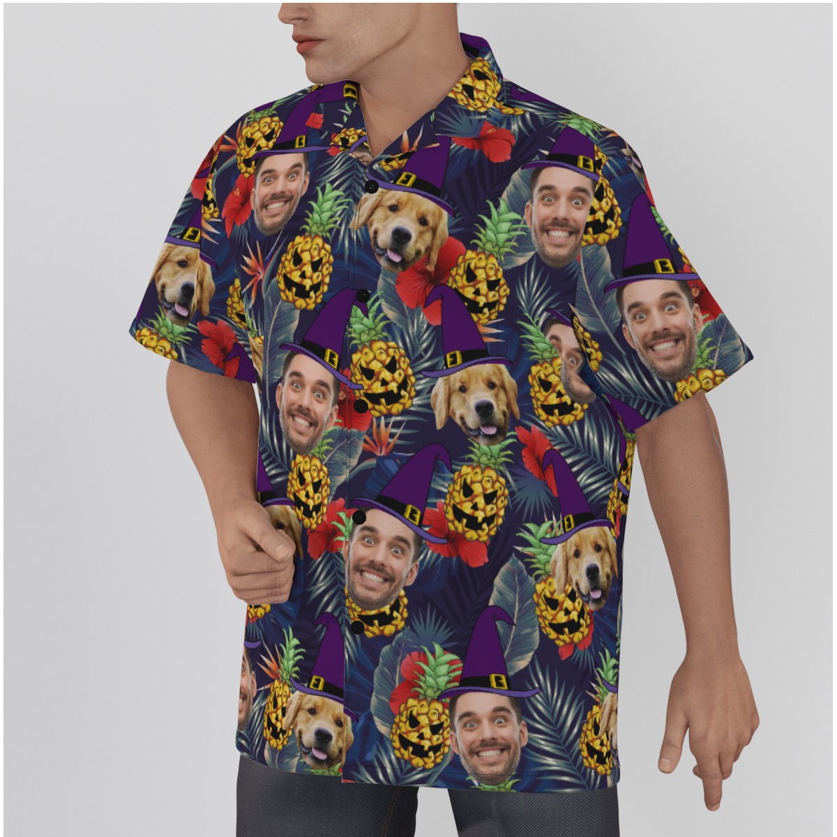 Custom Face Hawaiian Shirt For Halloween Horror Witches