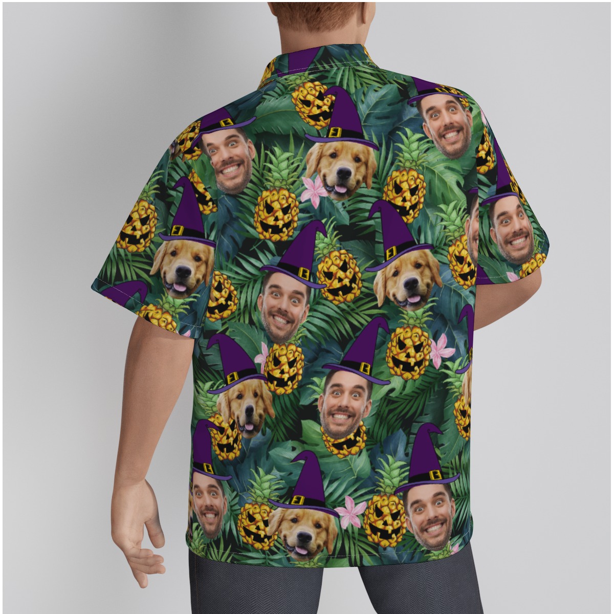 Custom Face Halloween Hawaiian Shirt For Men
