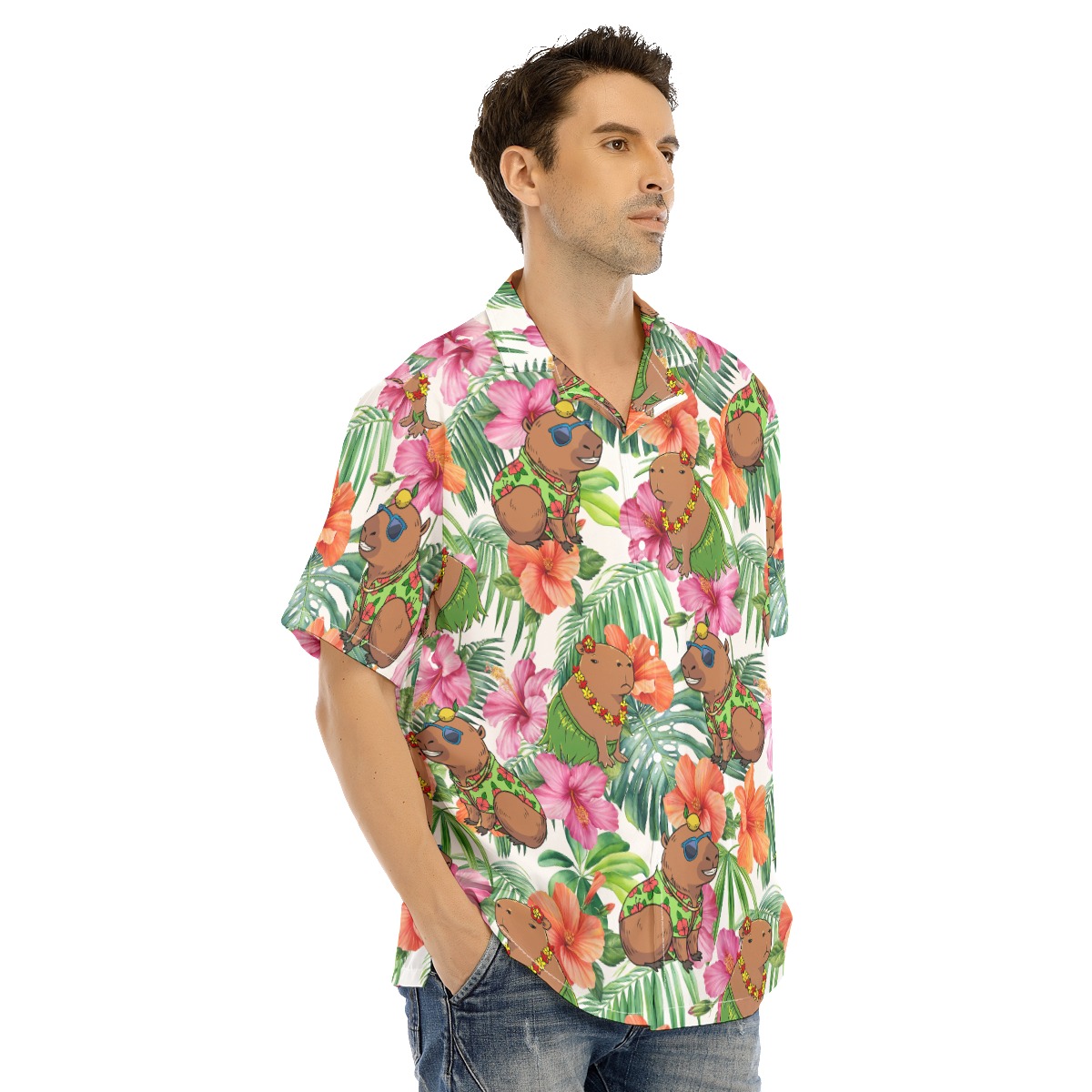 Funny Capybara Tropical Hawaiian Shirt