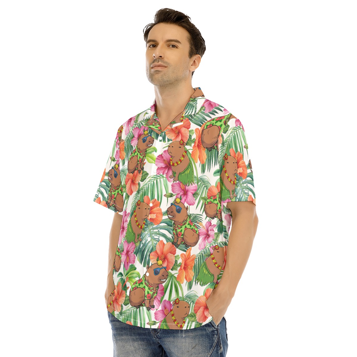 Funny Capybara Tropical Hawaiian Shirt