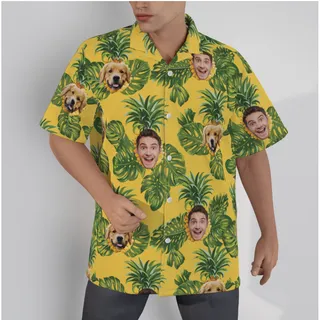 Personalized Hawaiian Shirts With Dog And Owner Face