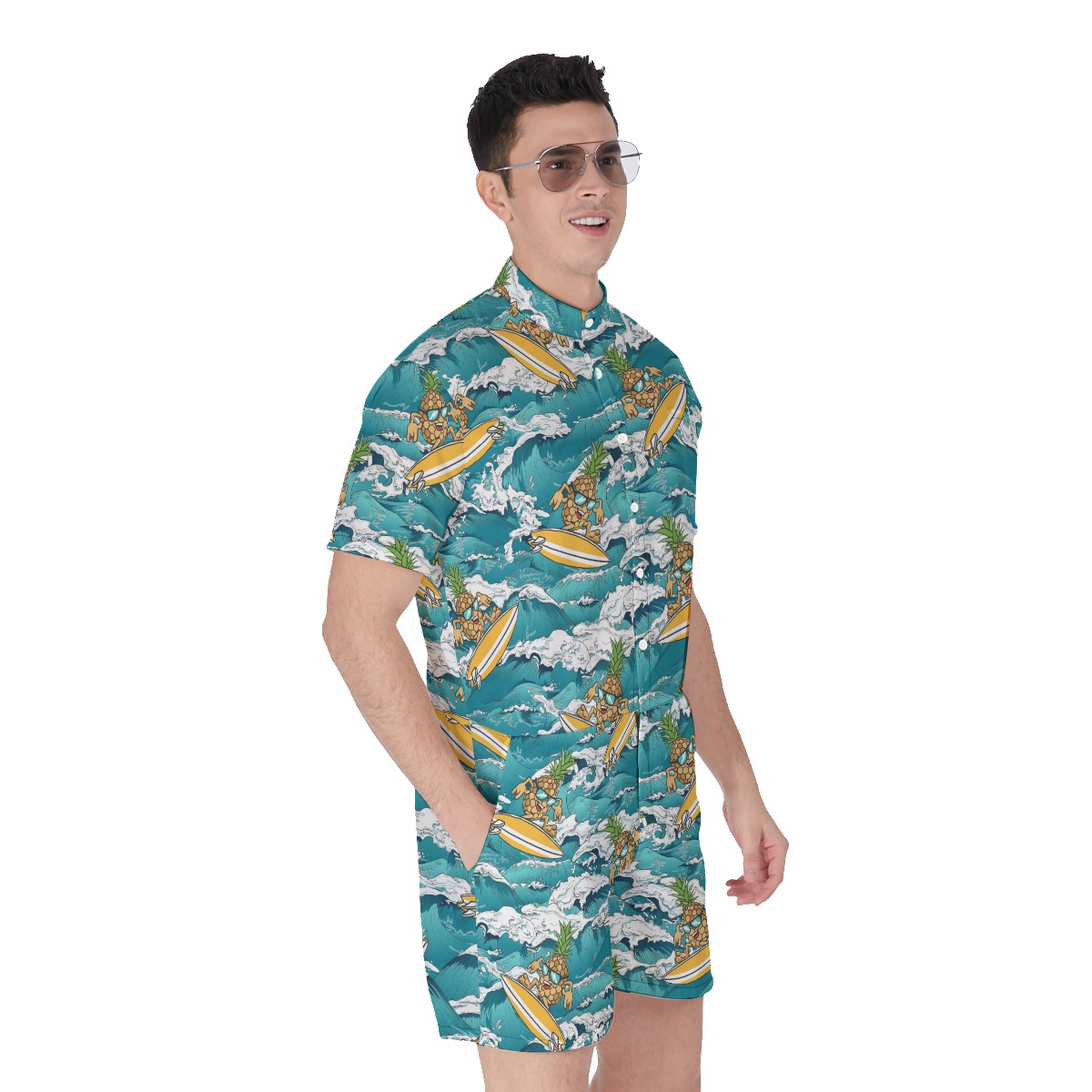 Pineapple Surfing Men's Hawaiian Romper