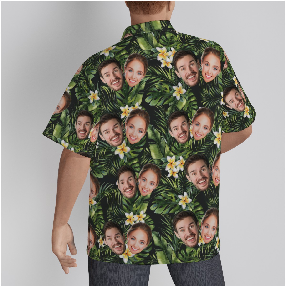 Personalize 2 Faces Tropical Shirt Matching