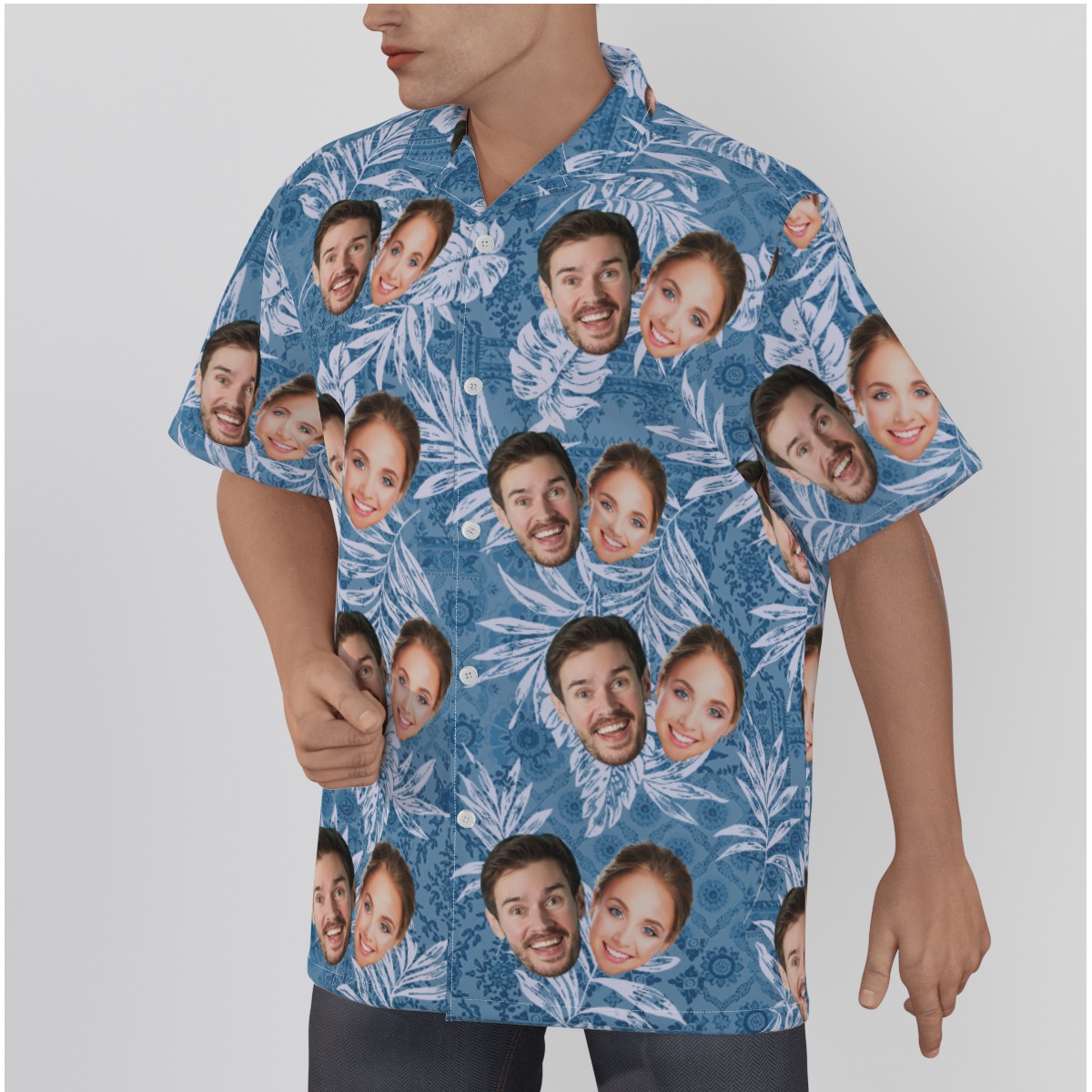 Vintage Hawaiian Shirts With Many Faces On Them