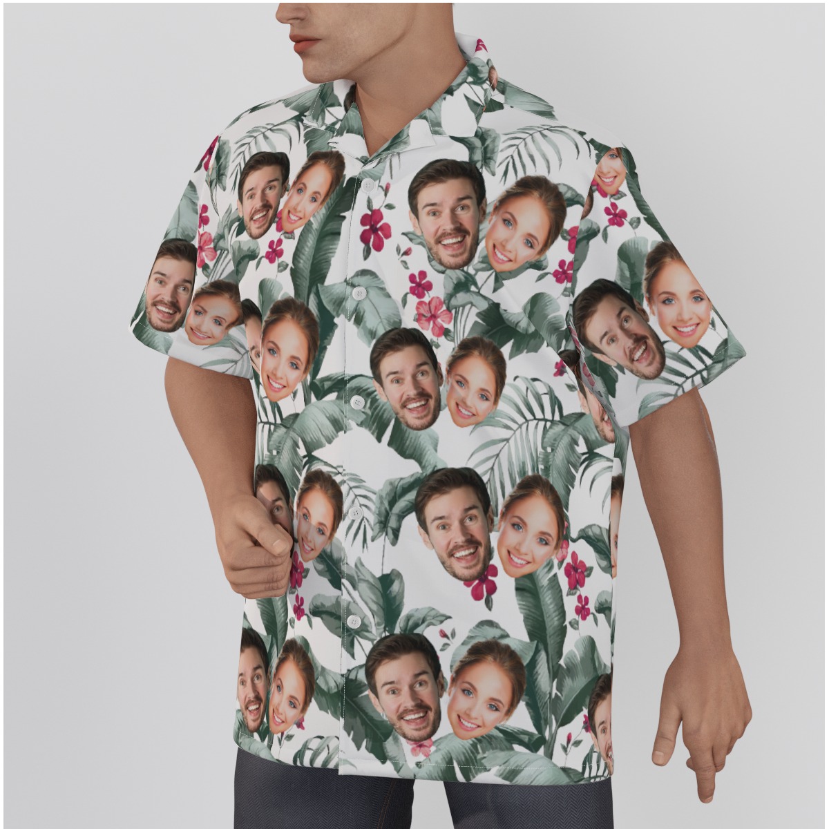 Custom 2 Faces Tropical Hawaiian Shirt