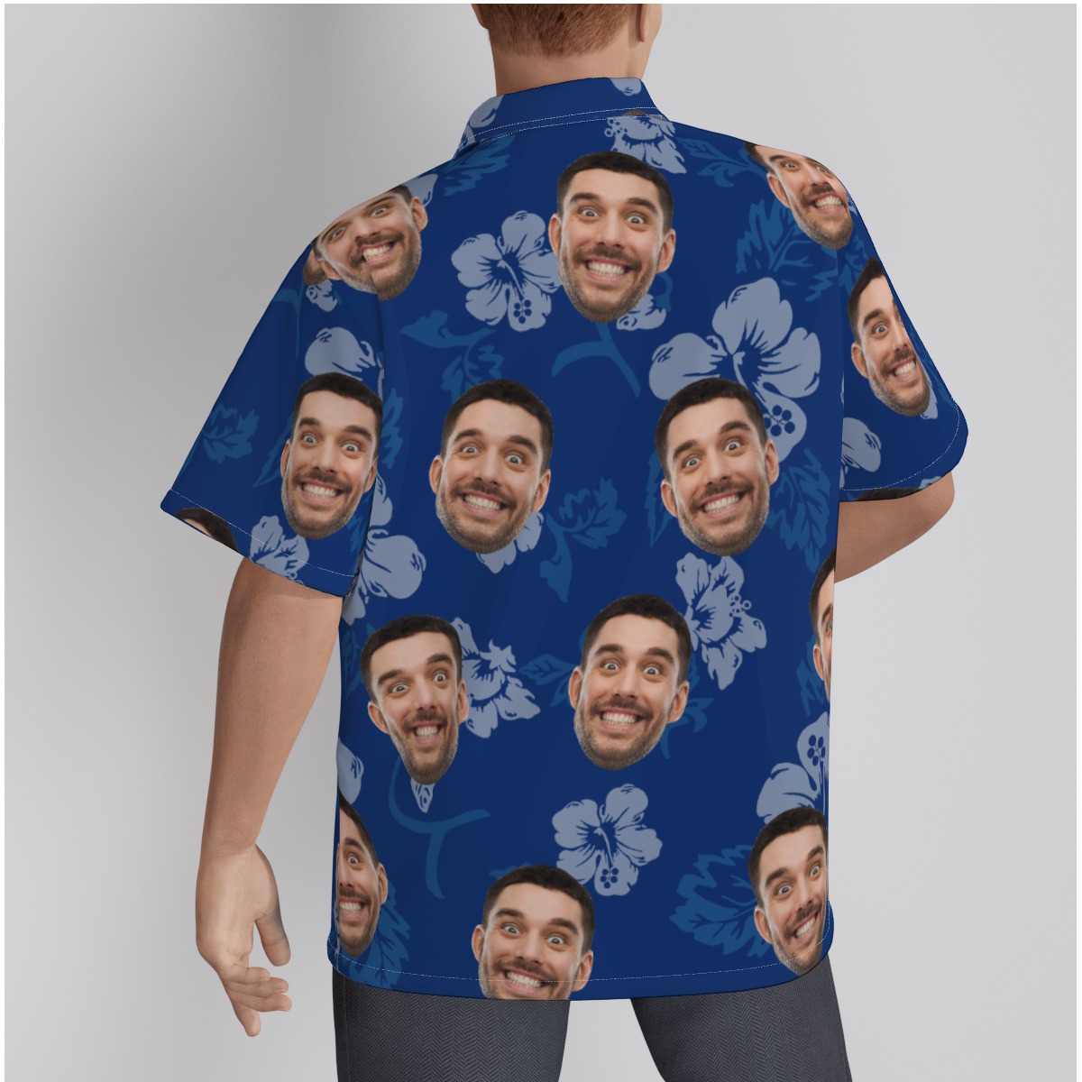 Vintage Navy Face Hawaiian Shirt