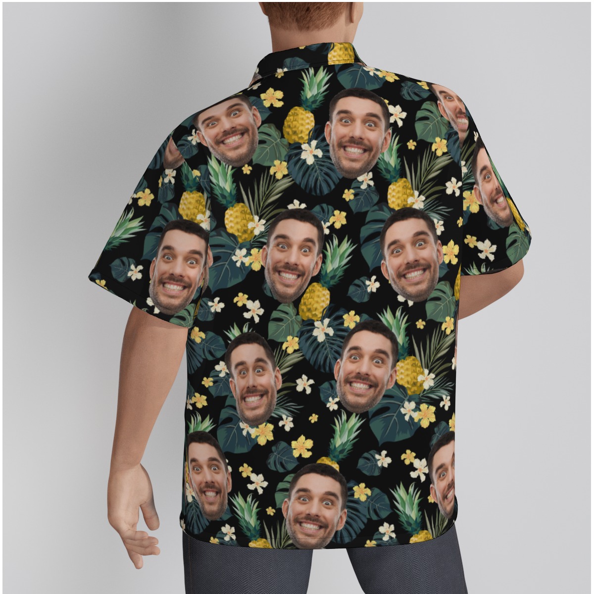 Custom Multiple Face Pineapple Tropical Shirt For Men