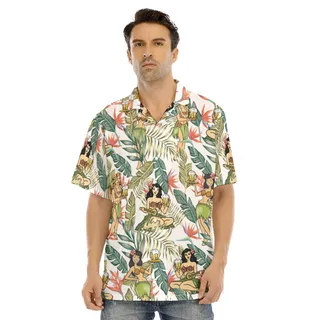 Funny Hula Girl Beer Floral Hawaiian Shirt