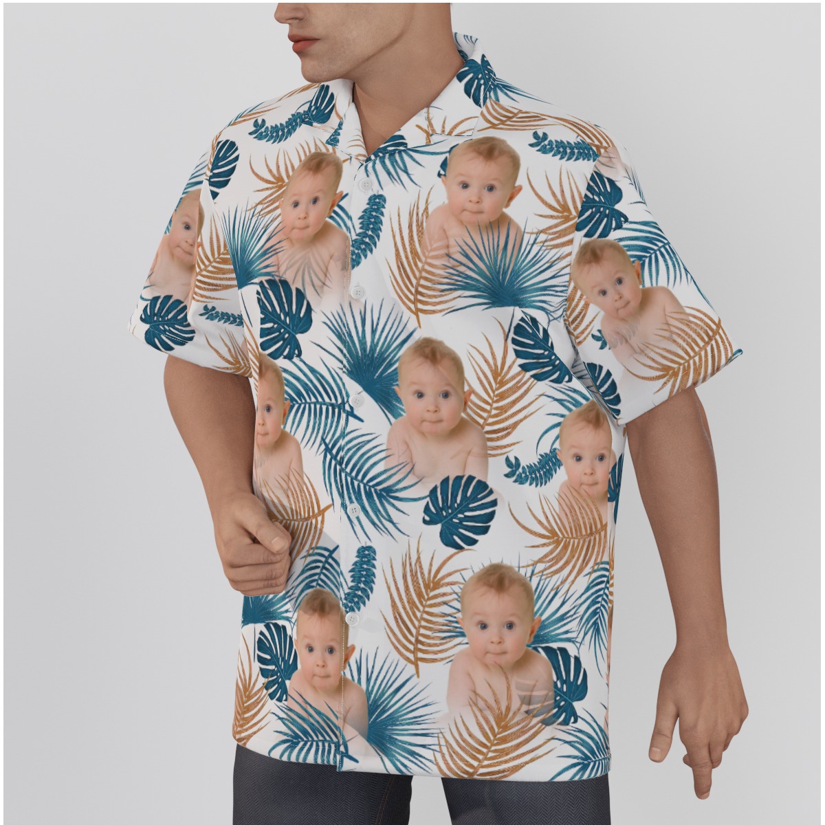 Custom Baby Face Tropical Shirt Personalized Hawaiian Shirt