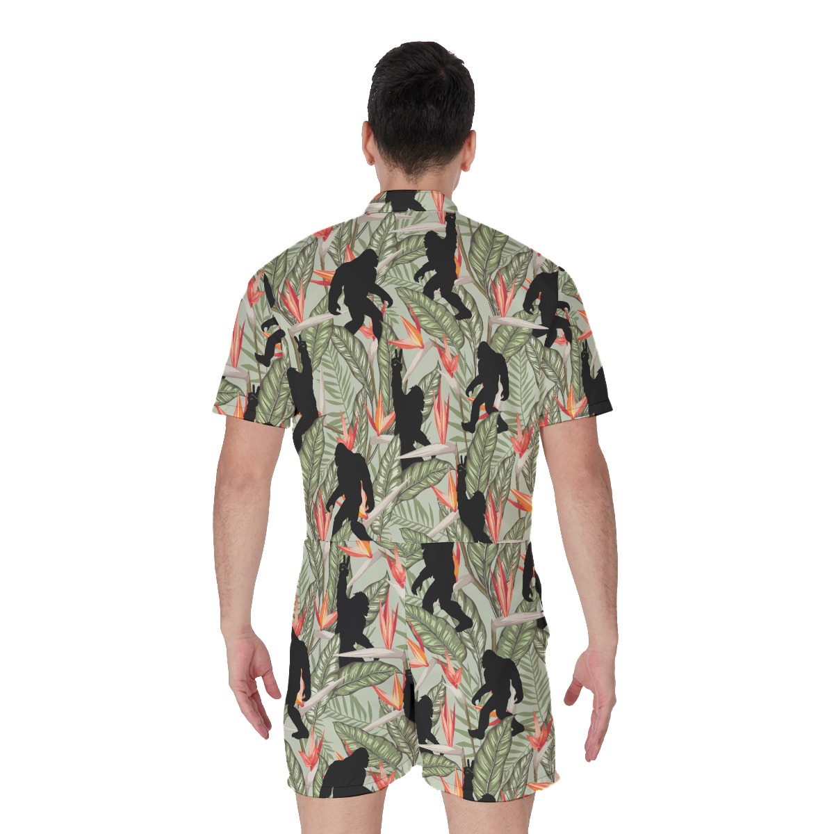 Tropical Bigfoot Men's Hawaiian Romper