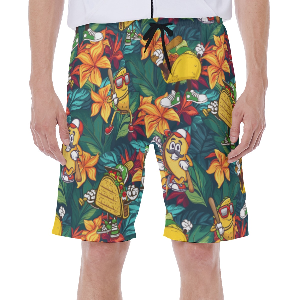 Tropical Taco Baseball Hawaiian Swim Trunks For Men - variant image 1