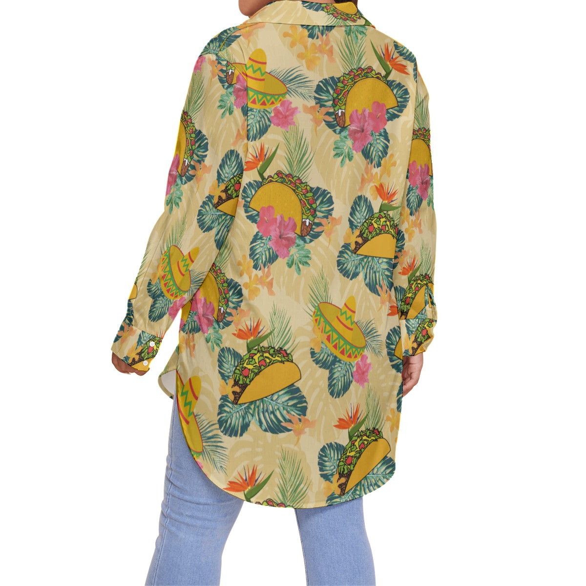 Hibiscus Taco Yellow Aloha Plus Size Shirt