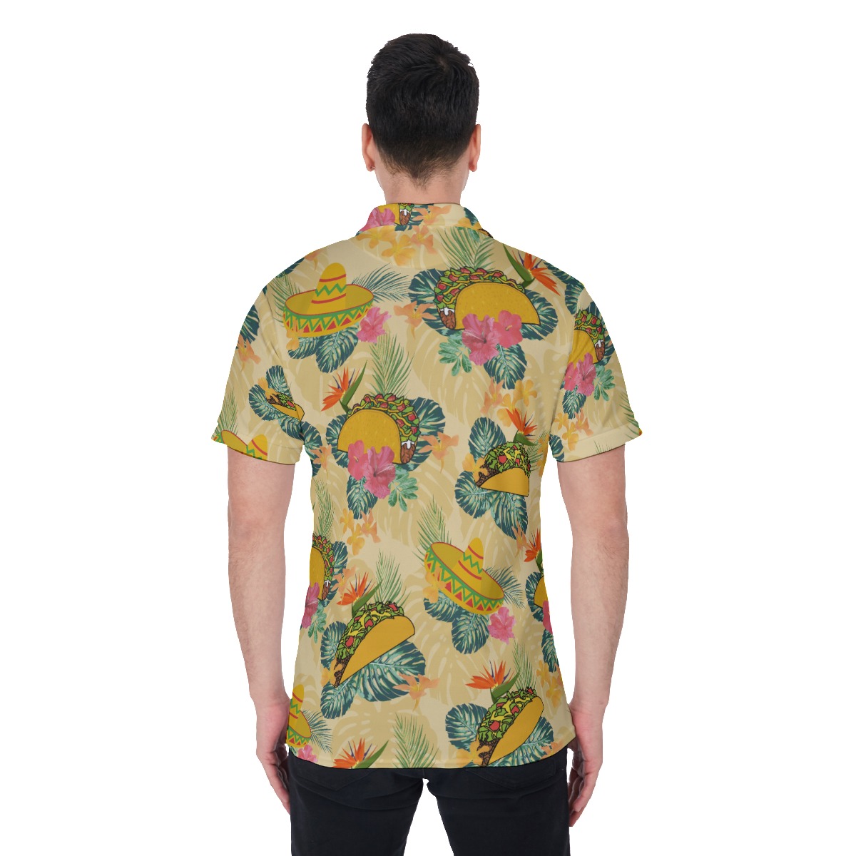 Floral Taco Hawaiian Golf Polo Shirt