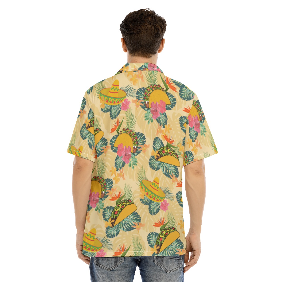 Hibiscus Taco Yellow Hawaiian Shirt