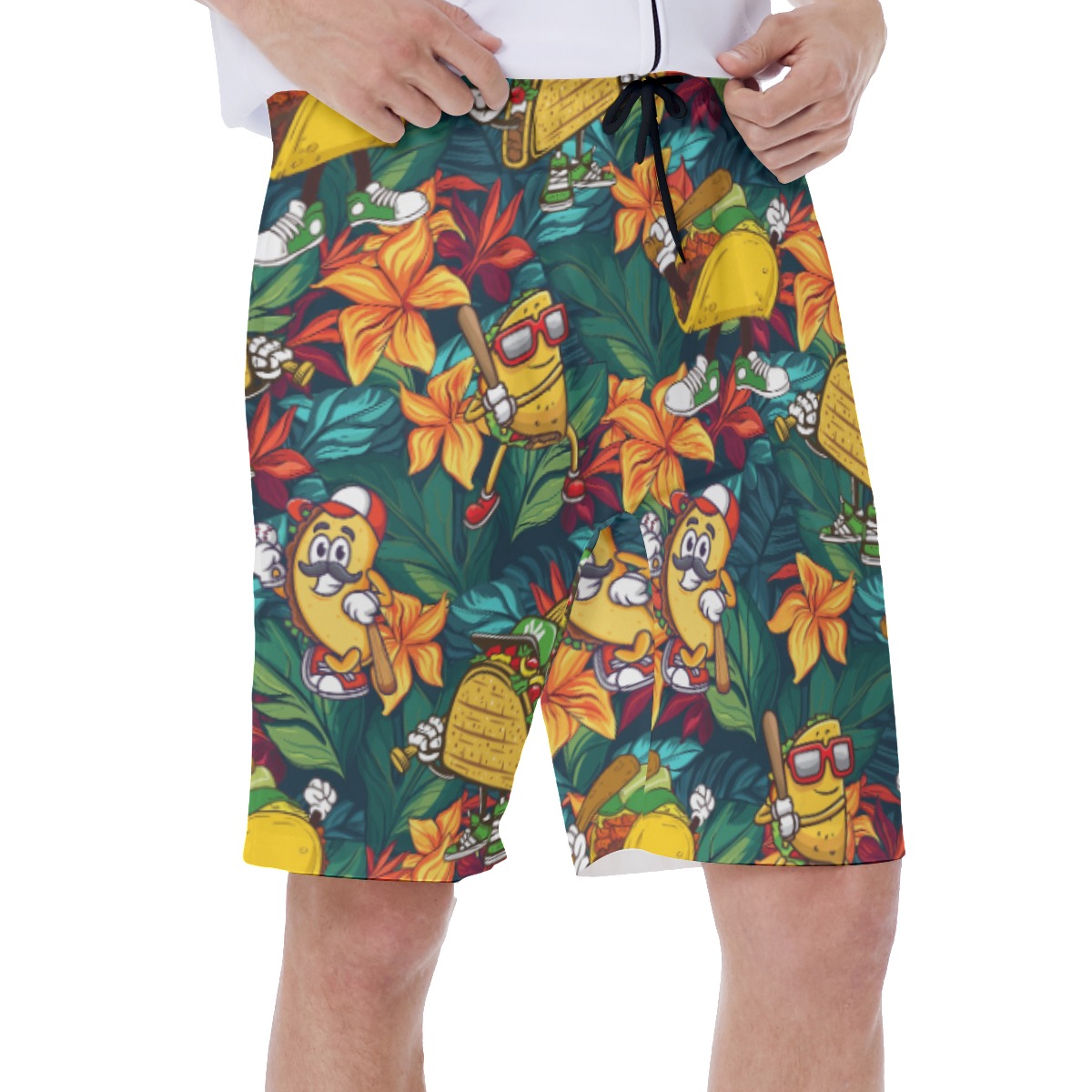 Tropical Taco Baseball Hawaiian Swim Trunks For Men