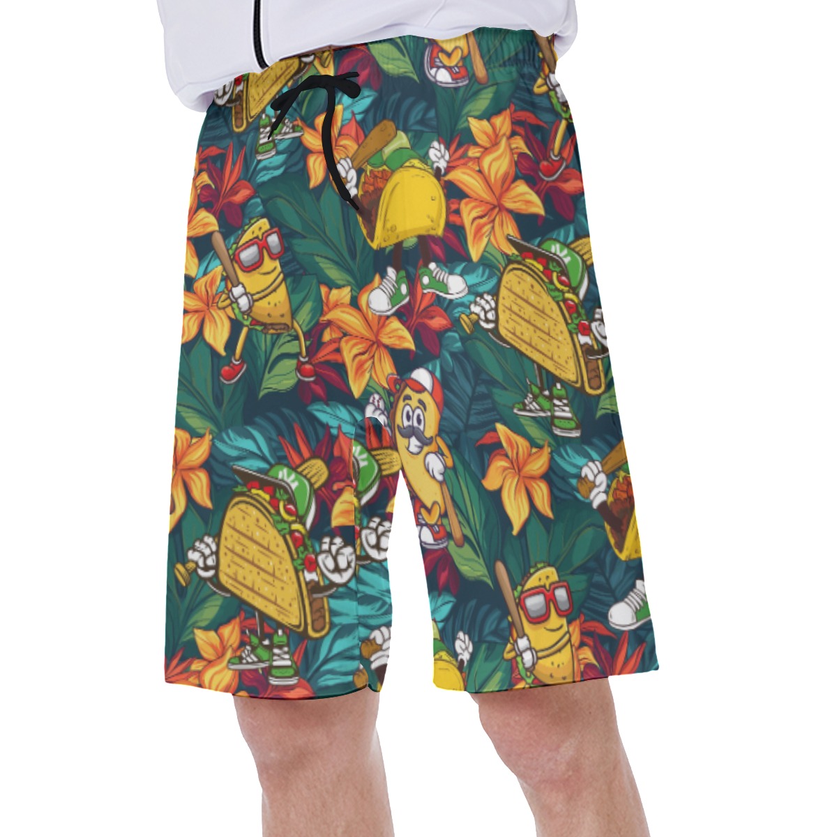 Tropical Taco Baseball Hawaiian Swim Trunks For Men