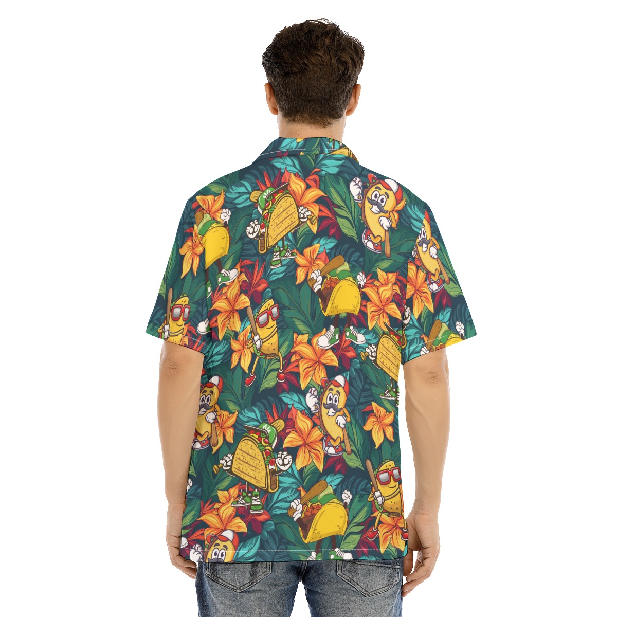 Funny Taco Baseball Floral Hawaiian Shirt