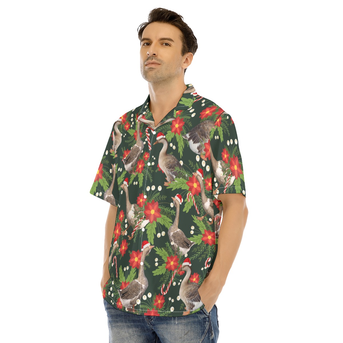 Funny Goose Christmas Hawaiian Shirt