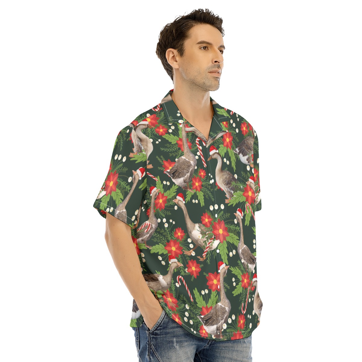 Funny Goose Christmas Hawaiian Shirt