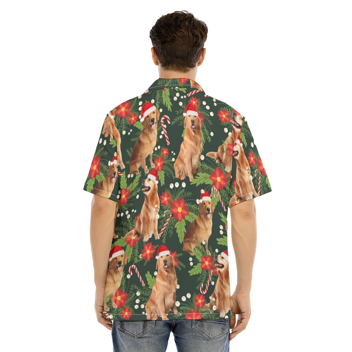 Cute Golden Retrieve Christmas Hawaiian Shirt