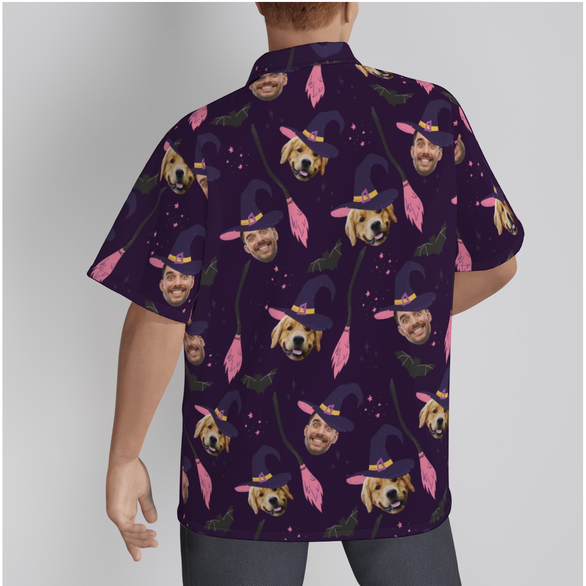 Custom Face Halloween Men's Hawaiian Shirt