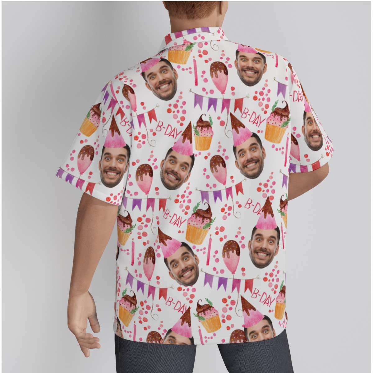 Upload Photo Custom Face Birthday Hawaiian Shirt
