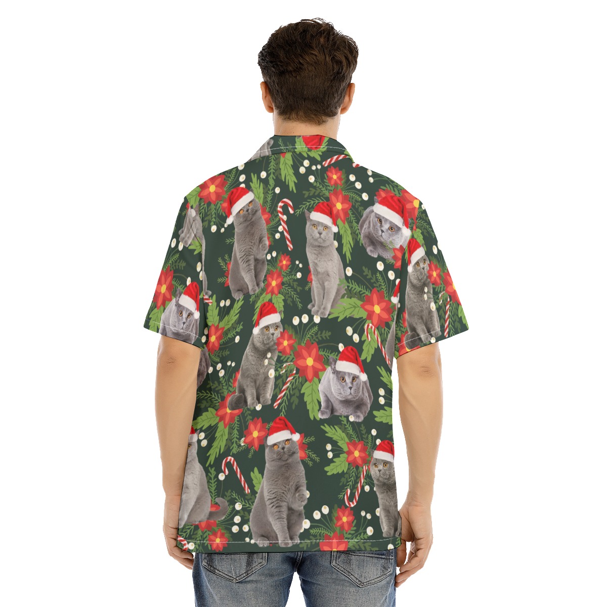 Funny Cat Christmas Tropical Hawaiian Shirt