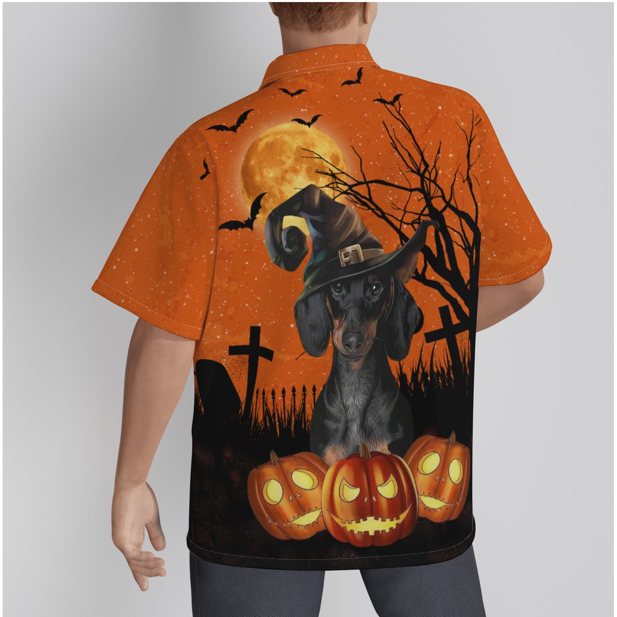 Custom Halloween Hawaiian Shirt With Dog Face