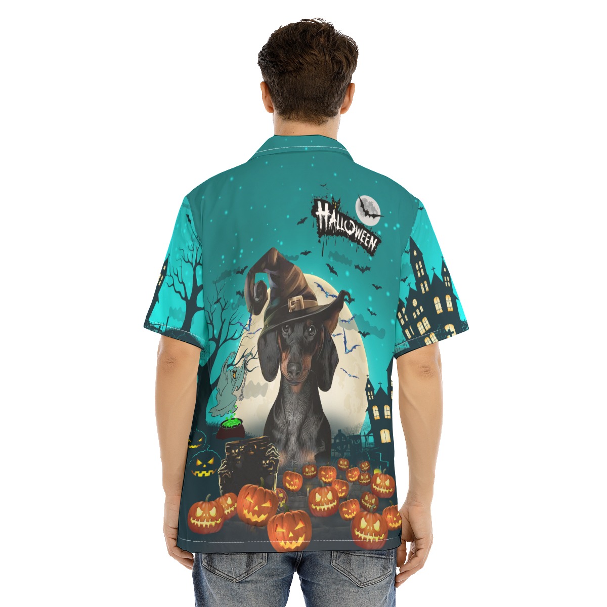 Funny Dachshund Horror Halloween Hawaiian Shirt