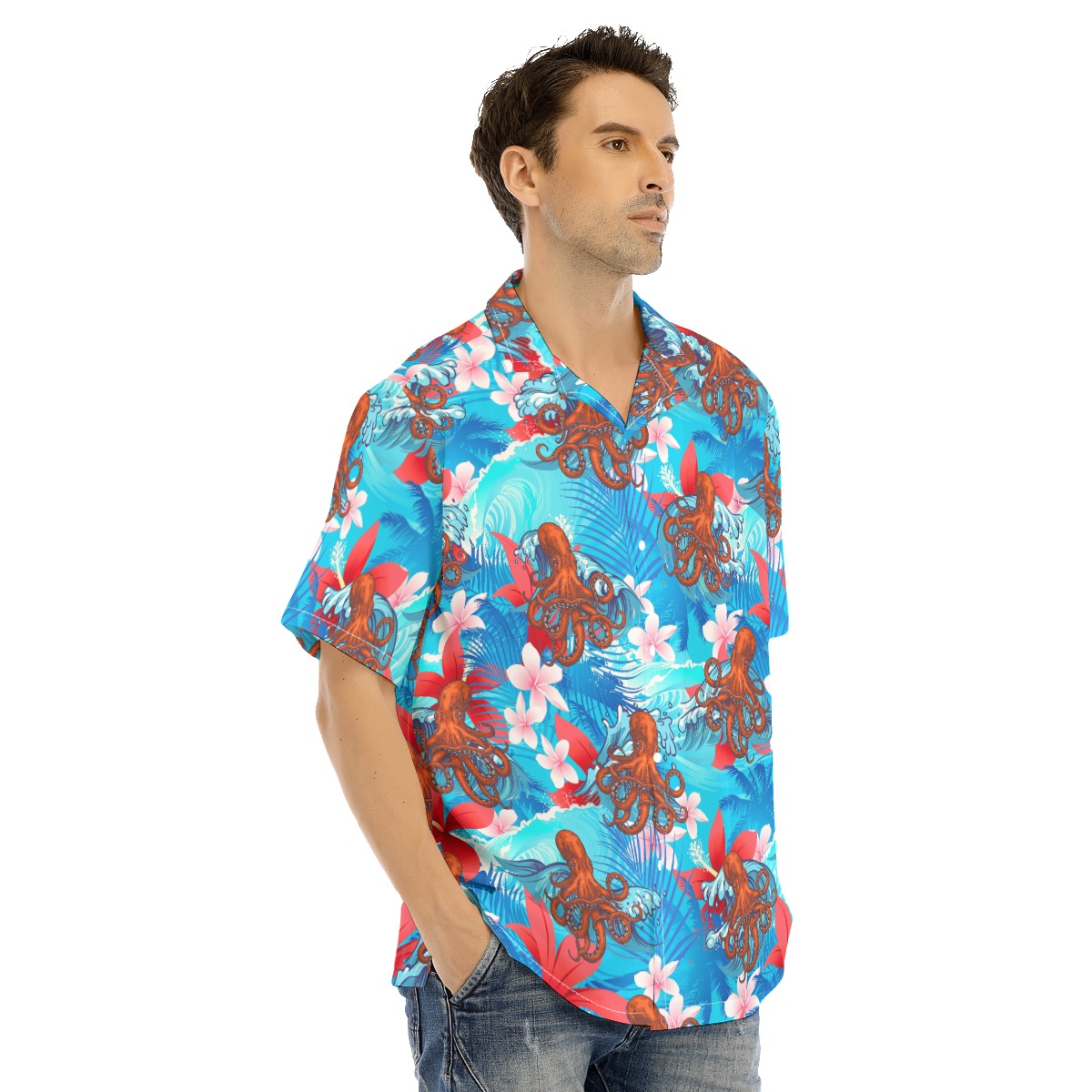 Octopus Blue Hawaiian Shirt
