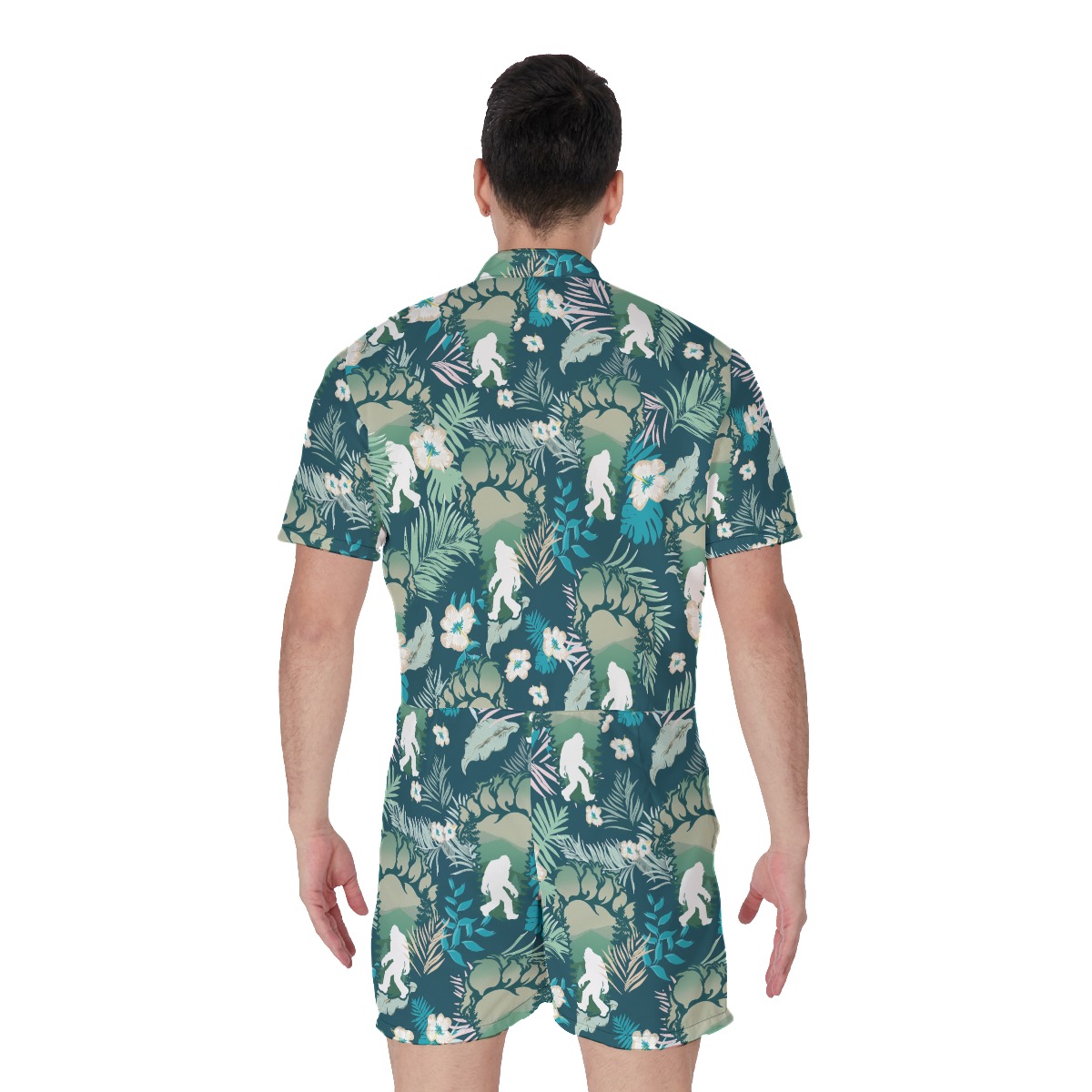Bigfoot Sasquatch Tropical Romper For Men
