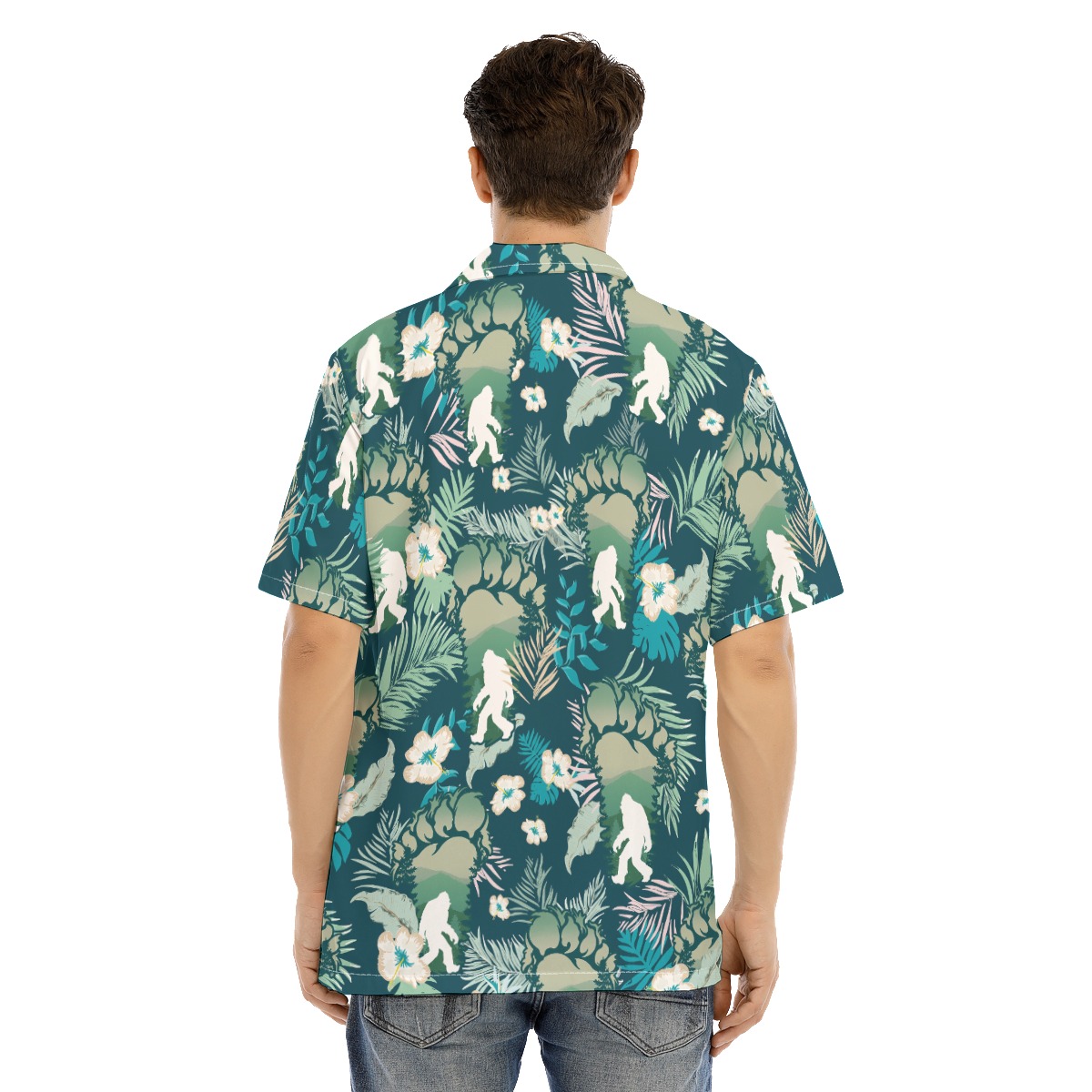 Bigfoot Tropical Shirt For Men Sasquatch Hawaiian Shirt