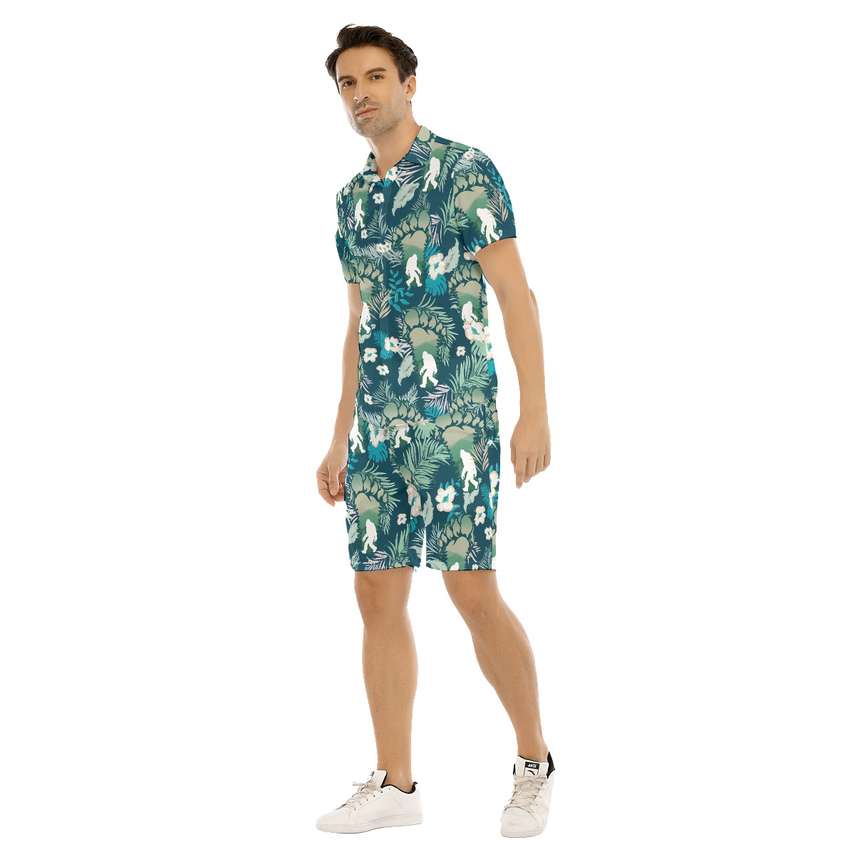 Funny Sasquatch Hawaiian Shirt And Shorts Set For Men
