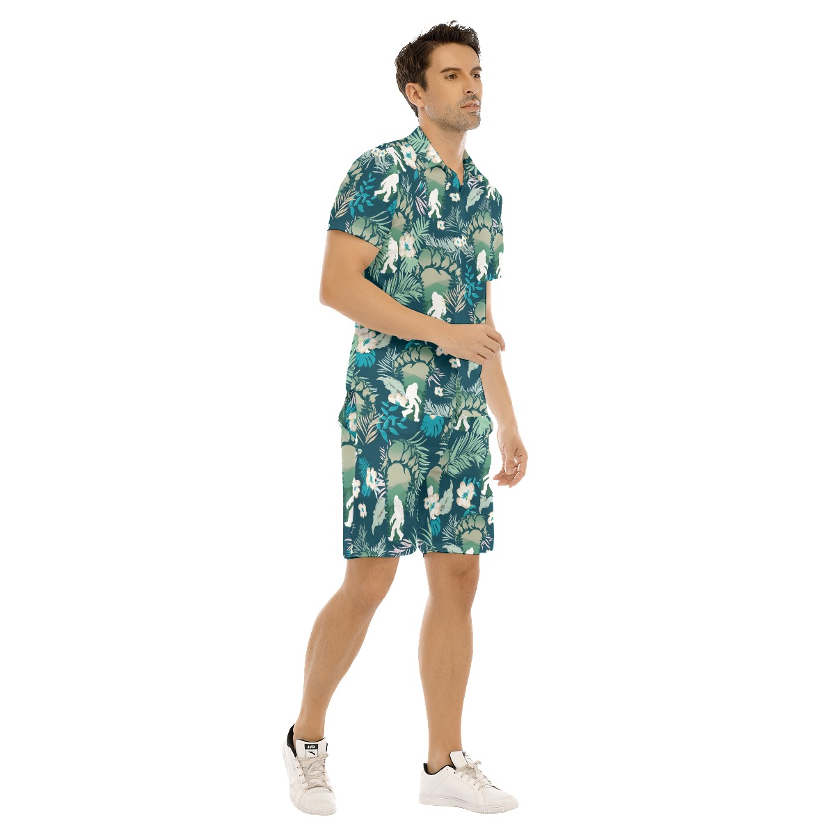 Funny Sasquatch Hawaiian Shirt And Shorts Set For Men