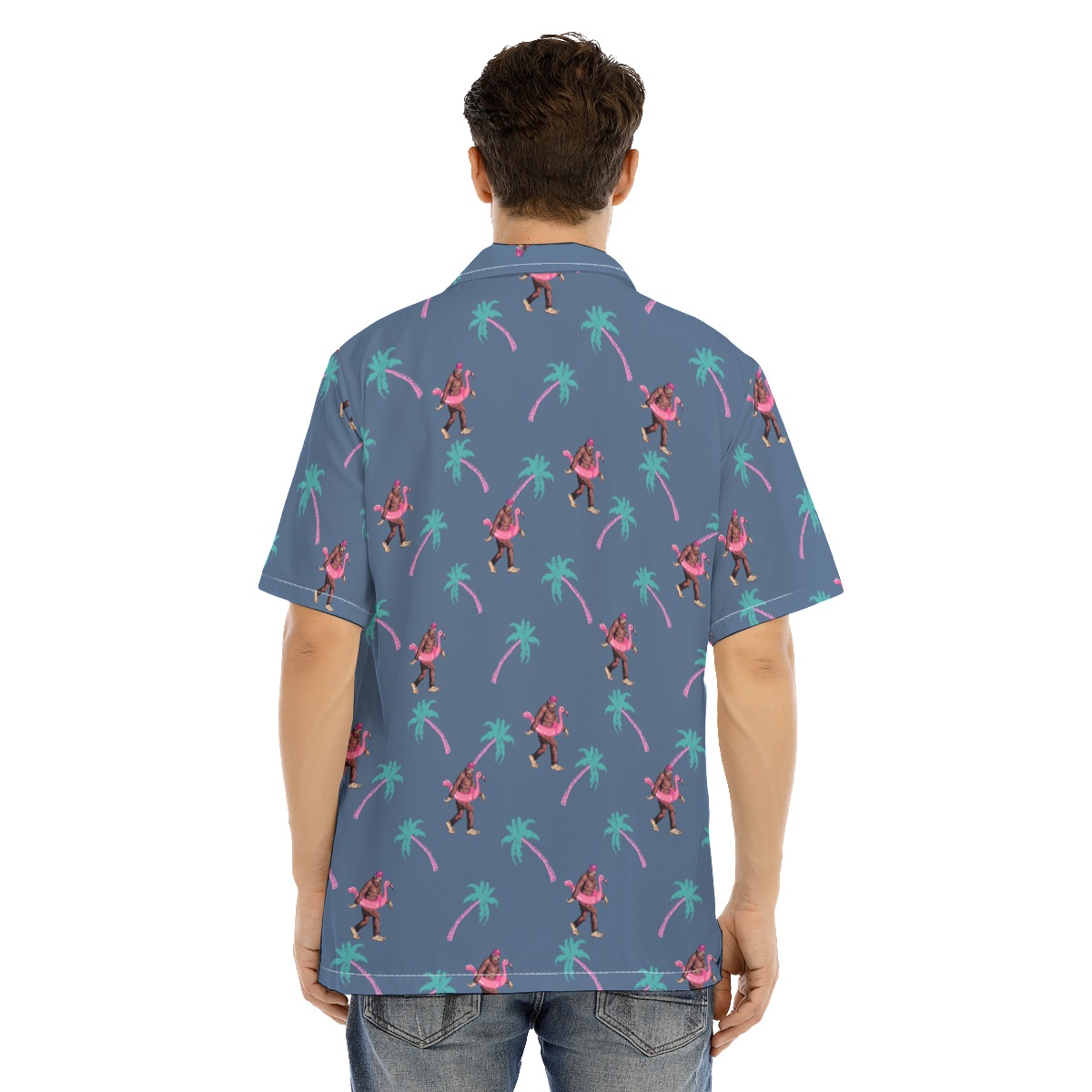 Sasquatch Palm Trees Hawaiian Shirt For Men