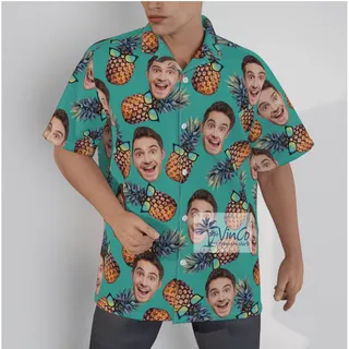 Cool Pineapple Custom Face Hawaiian Shirt