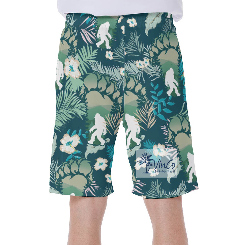 Bigfoot Hawaiian Beach Swim trunks For Men
