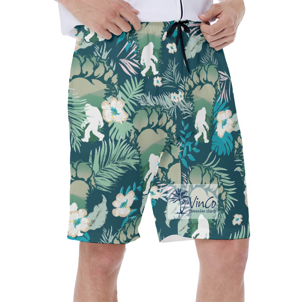Bigfoot Hawaiian Beach Swim trunks For Men