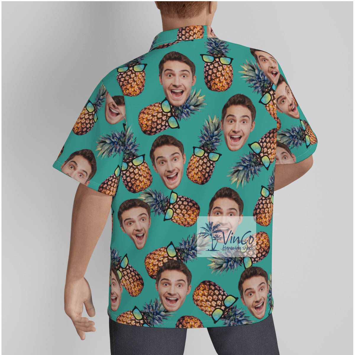 Cool Pineapple Custom Face Hawaiian Shirt
